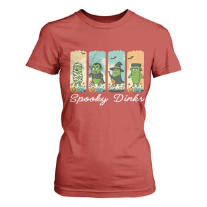 Funny Halloween Pickleball T Shirt For Women Spooky Dinks Gift For Players TS12 Red Print Your Wear
