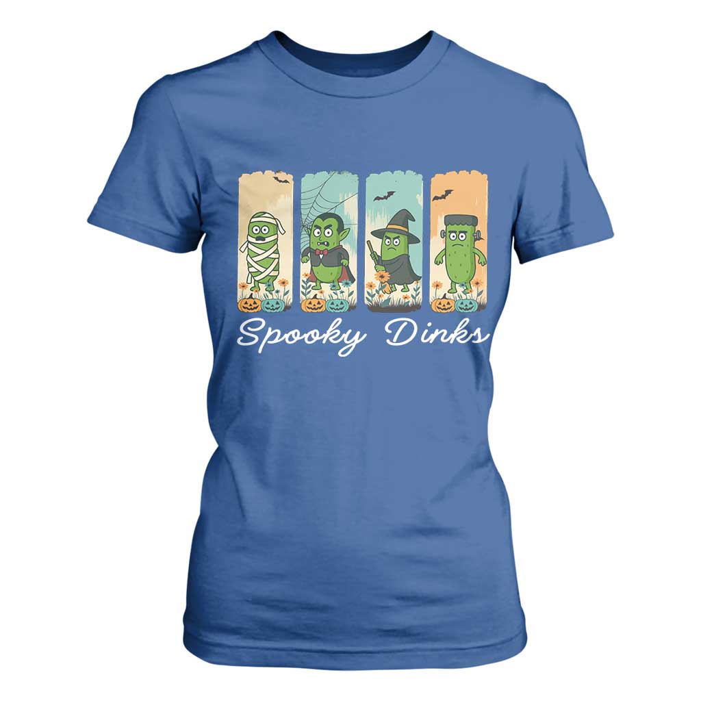 Funny Halloween Pickleball T Shirt For Women Spooky Dinks Gift For Players TS12 Royal Blue Print Your Wear