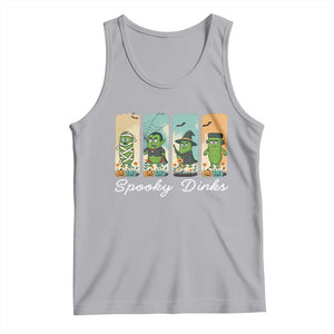 Funny Halloween Pickleball Tank Top Spooky Dinks Gift For Players TS12 Athletic Heather Print Your Wear