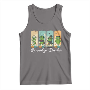 Funny Halloween Pickleball Tank Top Spooky Dinks Gift For Players TS12 Deep Heather Print Your Wear