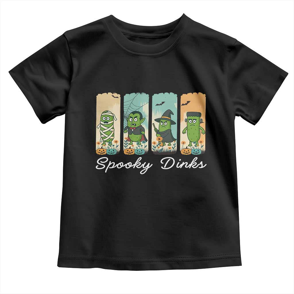 Funny Halloween Pickleball Toddler T Shirt Spooky Dinks Gift For Players TS12 Black Print Your Wear