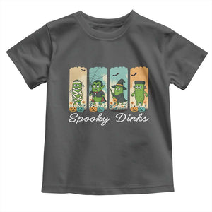 Funny Halloween Pickleball Toddler T Shirt Spooky Dinks Gift For Players TS12 Dark Heather Print Your Wear