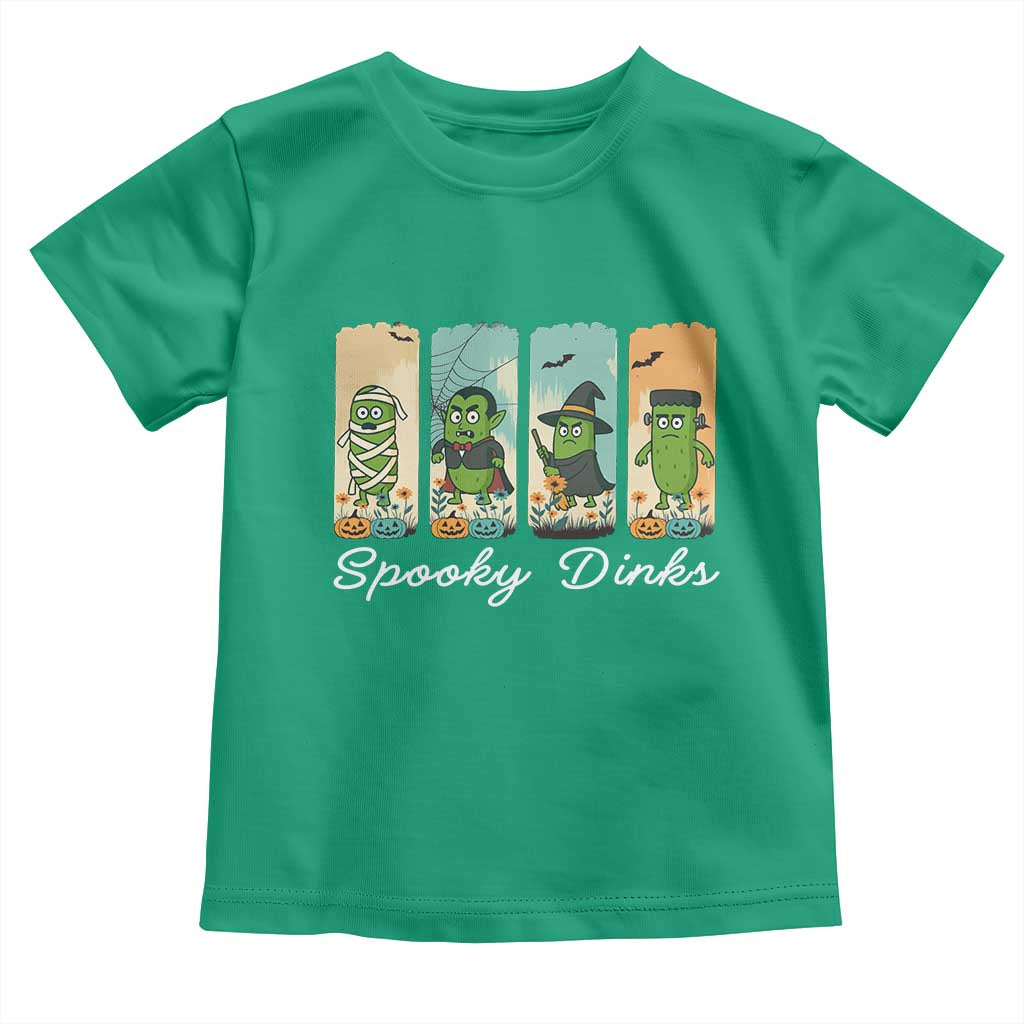 Funny Halloween Pickleball Toddler T Shirt Spooky Dinks Gift For Players TS12 Irish Green Print Your Wear
