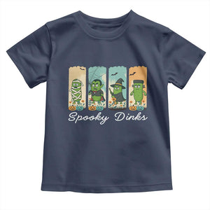 Funny Halloween Pickleball Toddler T Shirt Spooky Dinks Gift For Players TS12 Navy Print Your Wear
