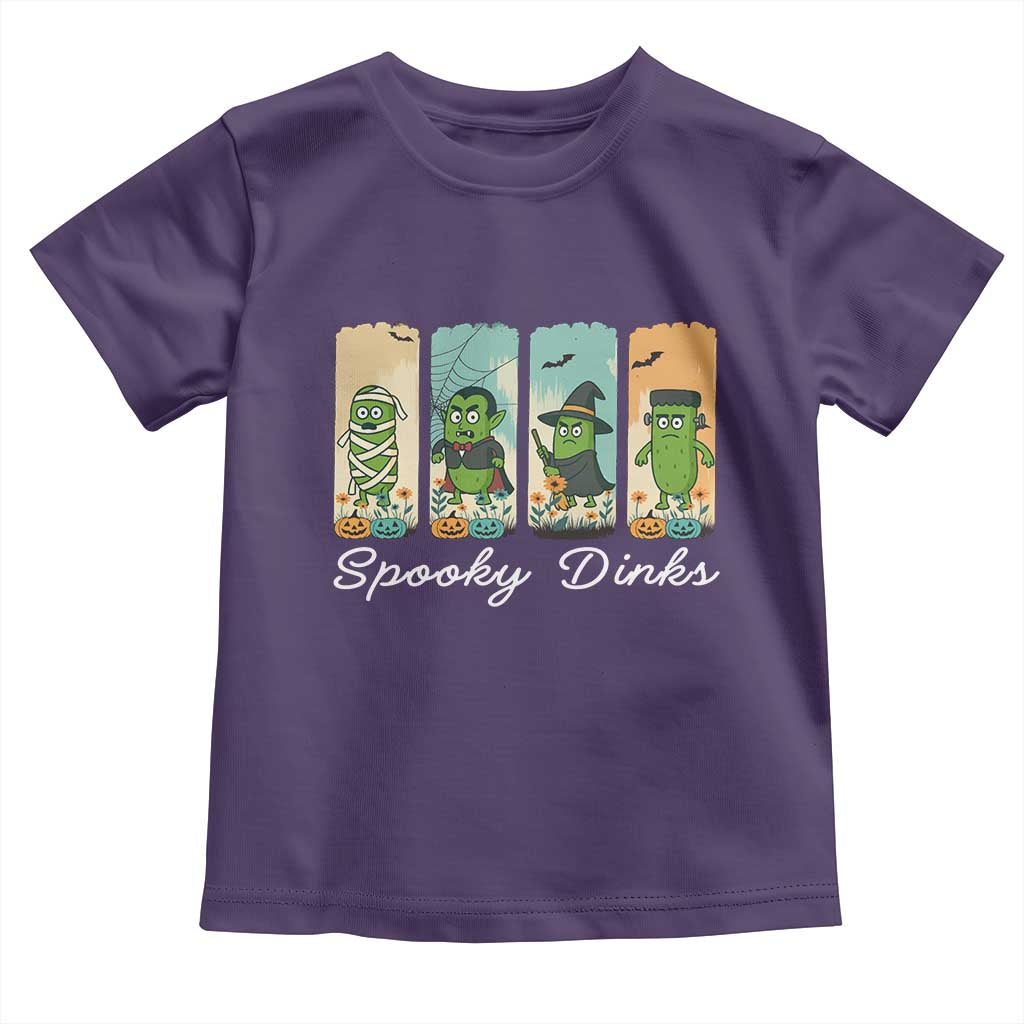 Funny Halloween Pickleball Toddler T Shirt Spooky Dinks Gift For Players TS12 Purple Print Your Wear