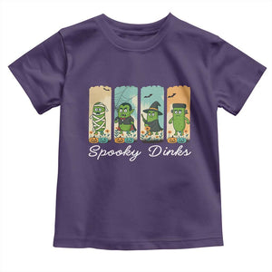 Funny Halloween Pickleball Toddler T Shirt Spooky Dinks Gift For Players TS12 Purple Print Your Wear