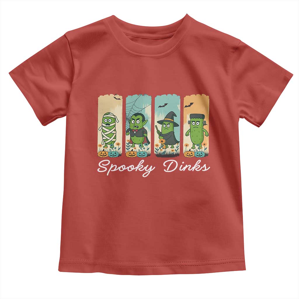 Funny Halloween Pickleball Toddler T Shirt Spooky Dinks Gift For Players TS12 Red Print Your Wear