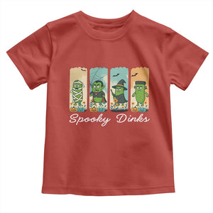 Funny Halloween Pickleball Toddler T Shirt Spooky Dinks Gift For Players TS12 Red Print Your Wear