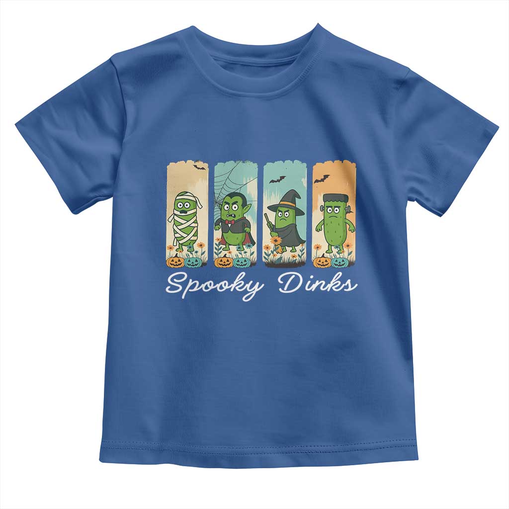 Funny Halloween Pickleball Toddler T Shirt Spooky Dinks Gift For Players TS12 Royal Blue Print Your Wear
