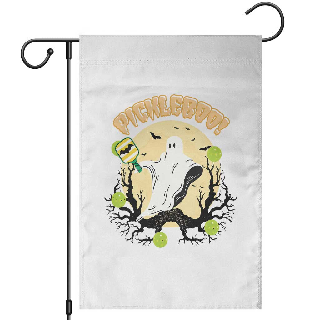 Funny Halloween Pickleball Garden Flag Pickleboo Ghost Costume TS12 White Print Your Wear