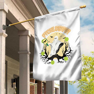Funny Halloween Pickleball Garden Flag Pickleboo Ghost Costume TS12 Print Your Wear