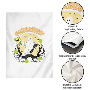 Funny Halloween Pickleball Garden Flag Pickleboo Ghost Costume TS12 Print Your Wear