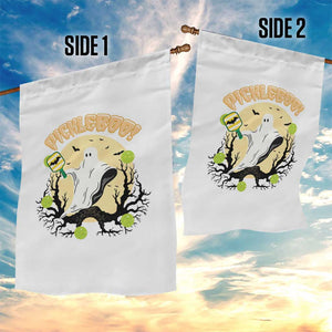 Funny Halloween Pickleball Garden Flag Pickleboo Ghost Costume TS12 Print Your Wear