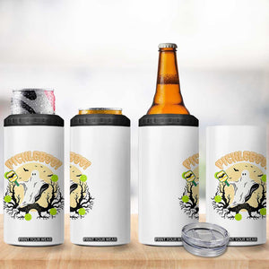 Funny Halloween Pickleball 4 in 1 Can Cooler Tumbler Pickleboo Ghost Costume TS12 Print Your Wear