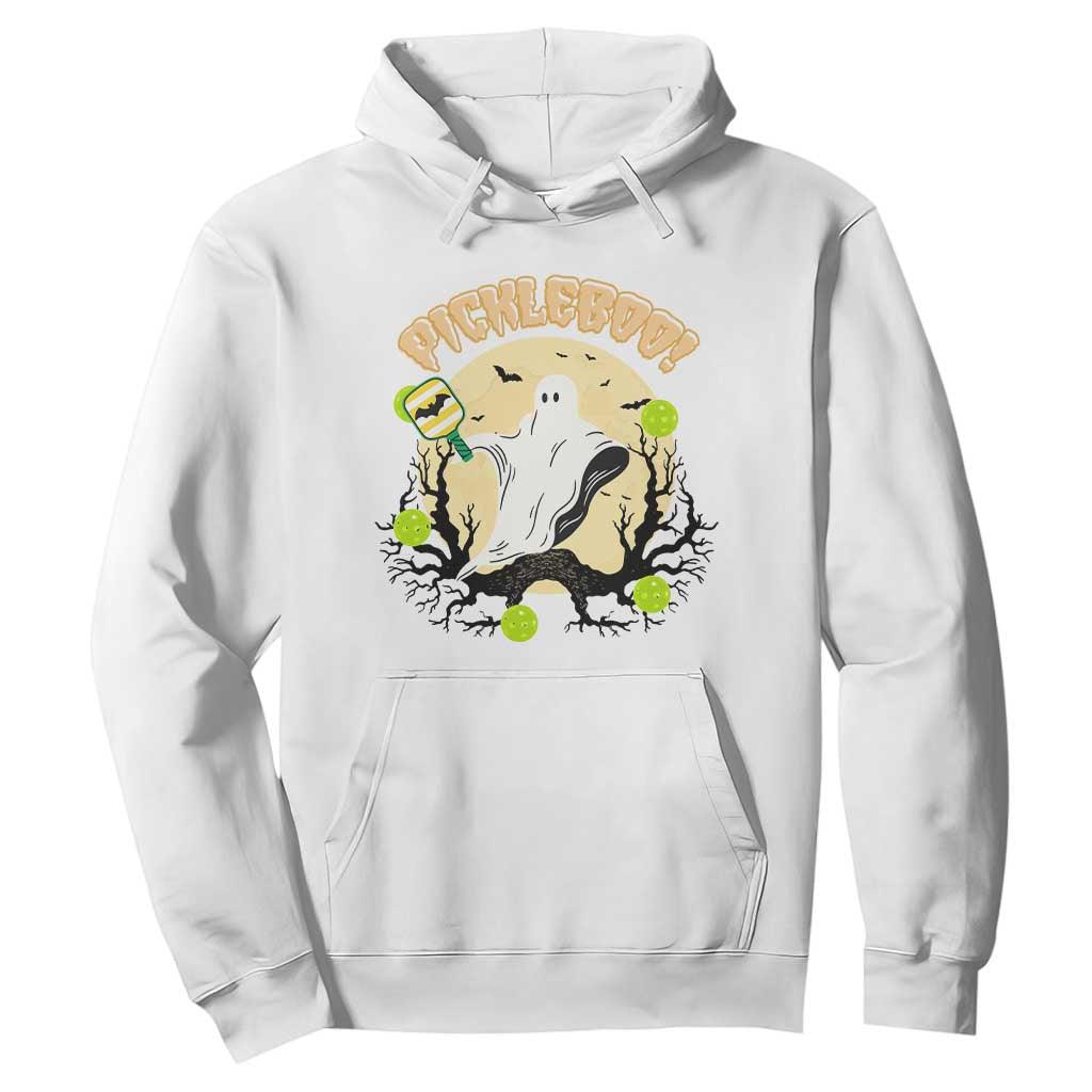 Funny Halloween Pickleball Hoodie Pickleboo Ghost Costume TS12 White Print Your Wear