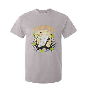 Funny Halloween Pickleball T Shirt For Kid Pickleboo Ghost Costume TS12 Ice Gray Print Your Wear
