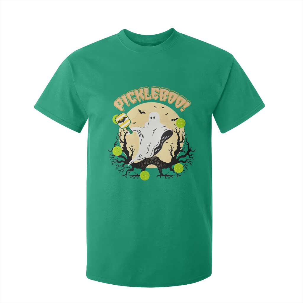 Funny Halloween Pickleball T Shirt For Kid Pickleboo Ghost Costume TS12 Irish Green Print Your Wear