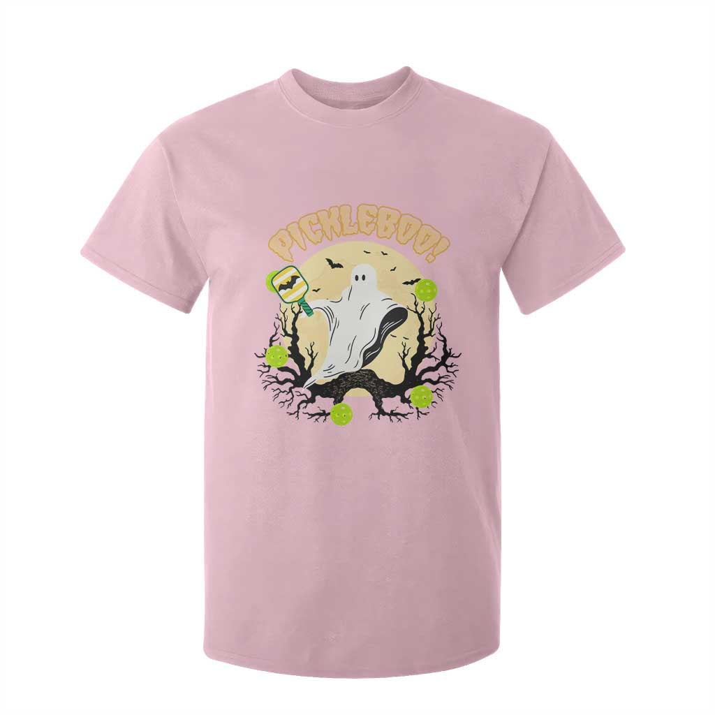 Funny Halloween Pickleball T Shirt For Kid Pickleboo Ghost Costume TS12 Light Pink Print Your Wear