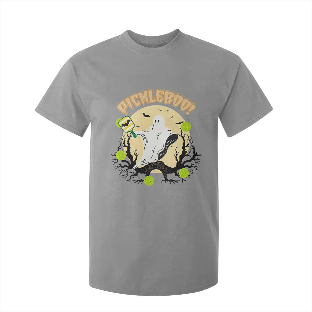 Funny Halloween Pickleball T Shirt For Kid Pickleboo Ghost Costume TS12 Sport Gray Print Your Wear