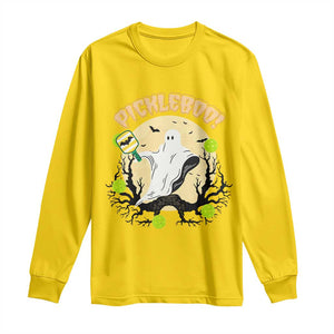 Funny Halloween Pickleball Long Sleeve Shirt Pickleboo Ghost Costume TS12 Daisy Print Your Wear