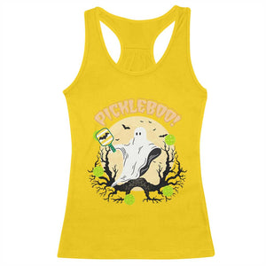 Funny Halloween Pickleball Racerback Tank Top Pickleboo Ghost Costume TS12 Daisy Print Your Wear
