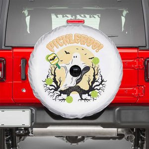 Funny Halloween Pickleball Spare Tire Cover Pickleboo Ghost Costume TS12 White Print Your Wear