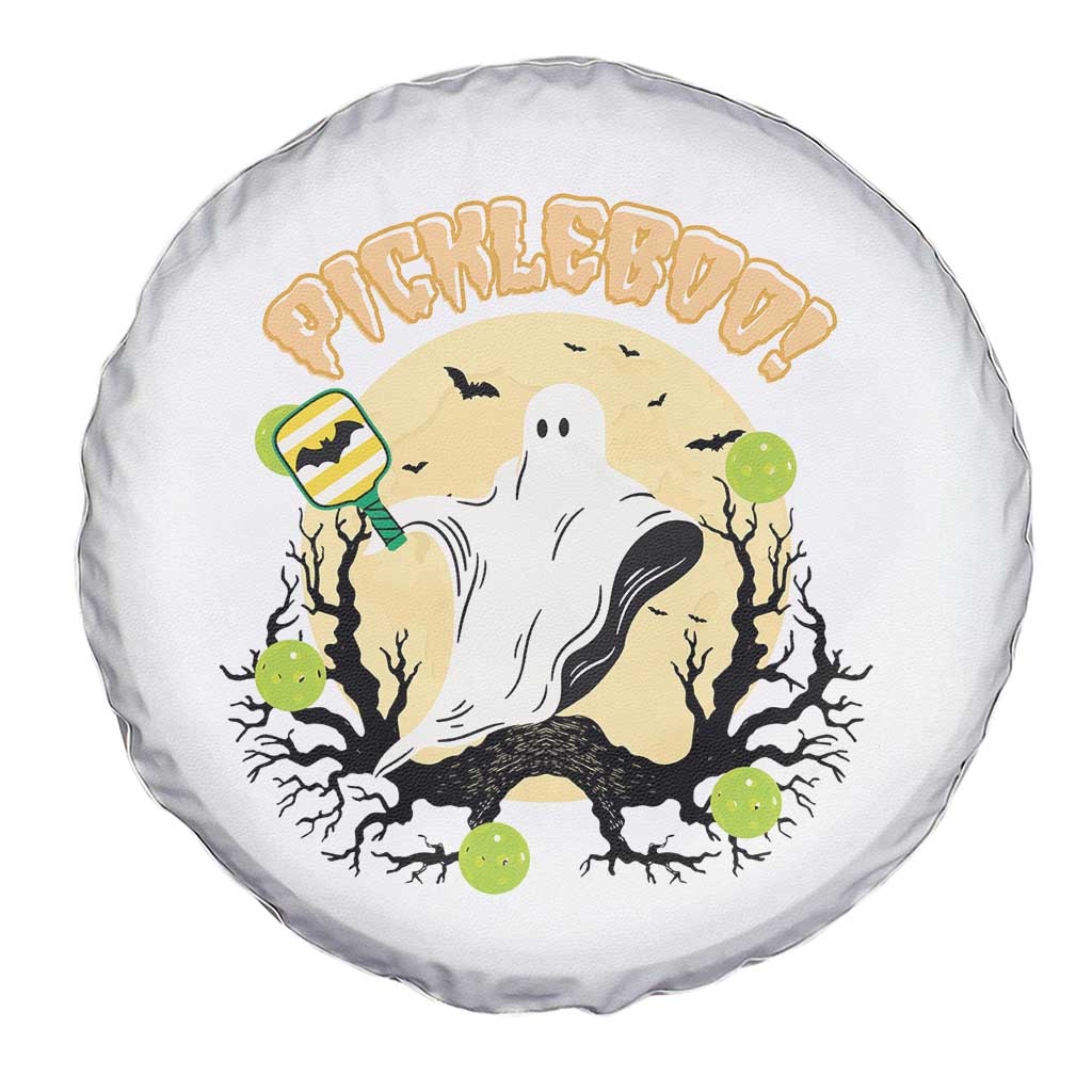 Funny Halloween Pickleball Spare Tire Cover Pickleboo Ghost Costume TS12 Print Your Wear