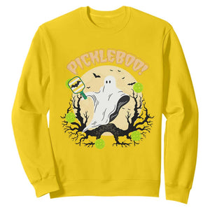 Funny Halloween Pickleball Sweatshirt Pickleboo Ghost Costume TS12 Daisy Print Your Wear