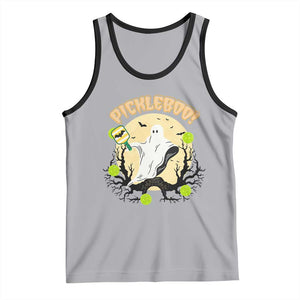 Funny Halloween Pickleball Tank Top Pickleboo Ghost Costume TS12 Athletic Heather Black Print Your Wear