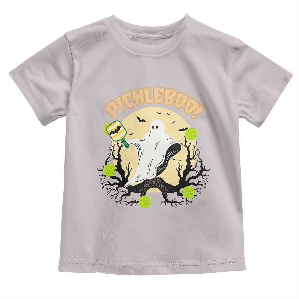 Funny Halloween Pickleball Toddler T Shirt Pickleboo Ghost Costume TS12 Ice Gray Print Your Wear