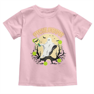 Funny Halloween Pickleball Toddler T Shirt Pickleboo Ghost Costume TS12 Light Pink Print Your Wear