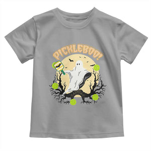 Funny Halloween Pickleball Toddler T Shirt Pickleboo Ghost Costume TS12 Sport Gray Print Your Wear