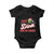 Funny Pickleball Christmas Baby Onesie Eat Dink And Be Merry TS12 Black Print Your Wear