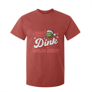 Funny Pickleball Christmas T Shirt For Kid Eat Dink And Be Merry TS12 Red Print Your Wear