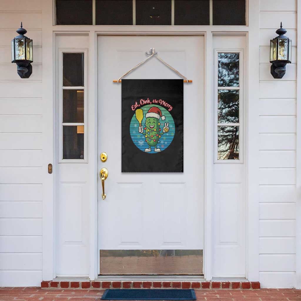 Funny Pickleball Christmas Garden Flag Eat Dink And Be Merry Gift For Players TS12 Print Your Wear