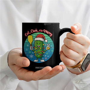 Funny Pickleball Christmas Coffee Mug Eat Dink And Be Merry Gift For Players TS12 Print Your Wear