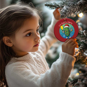 Funny Pickleball Xmas Christmas Ornament Eat Dink And Be Merry Gift For Players TS12 Print Your Wear