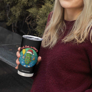 Funny Pickleball Christmas Tumbler Cup Eat Dink And Be Merry Gift For Players TS12 Print Your Wear