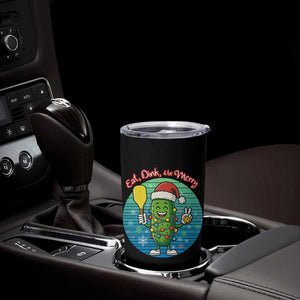 Funny Pickleball Christmas Tumbler Cup Eat Dink And Be Merry Gift For Players TS12 Print Your Wear