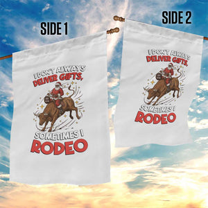 Funny Black Santa Bull Riding Christmas Garden Flag I Do Not Deliver Gifts I Rodeo TS12 Print Your Wear