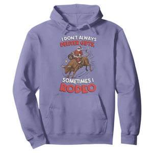 Funny Black Santa Bull Riding Christmas Hoodie I Do Not Deliver Gifts I Rodeo TS12 Violet Print Your Wear