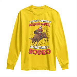 Funny Black Santa Bull Riding Christmas Long Sleeve Shirt I Do Not Deliver Gifts I Rodeo TS12 Daisy Print Your Wear