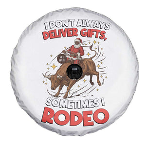 Funny Black Santa Bull Riding Christmas Spare Tire Cover I Do Not Deliver Gifts I Rodeo TS12 Print Your Wear