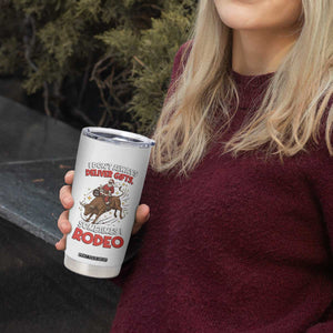 Funny Black Santa Bull Riding Christmas Tumbler Cup I Do Not Deliver Gifts I Rodeo TS12 Print Your Wear