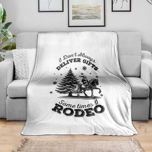 Funny Santa Cowboy Christmas Throw Blanket I Do Not Deliver Gifts I Rodeo TS12 Print Your Wear