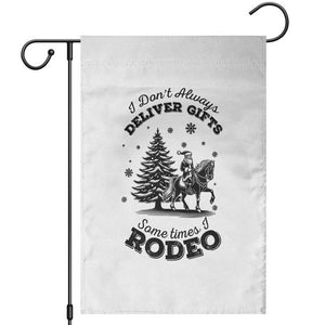Funny Santa Cowboy Christmas Garden Flag I Do Not Deliver Gifts I Rodeo TS12 White Print Your Wear