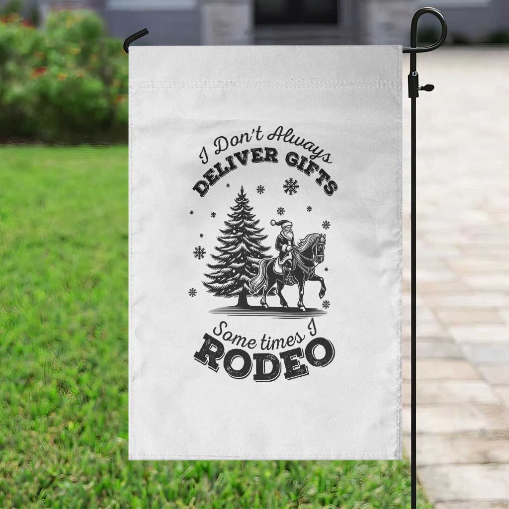 Funny Santa Cowboy Christmas Garden Flag I Do Not Deliver Gifts I Rodeo TS12 Print Your Wear