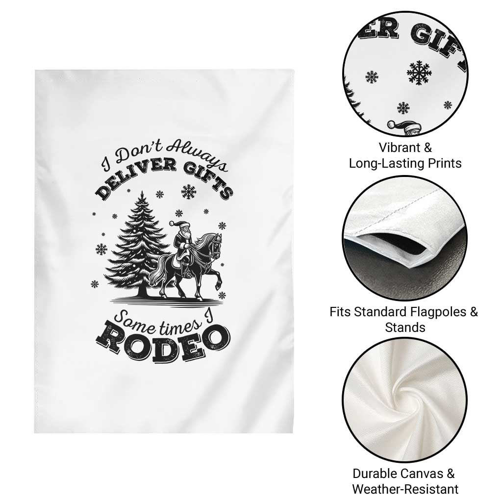 Funny Santa Cowboy Christmas Garden Flag I Do Not Deliver Gifts I Rodeo TS12 Print Your Wear