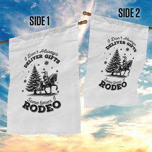 Funny Santa Cowboy Christmas Garden Flag I Do Not Deliver Gifts I Rodeo TS12 Print Your Wear