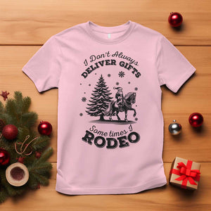 Funny Santa Cowboy Christmas T Shirt I Do Not Deliver Gifts I Rodeo TS12 Light Pink Print Your Wear